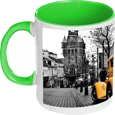 41% OFF on AMY Vintage Car Hot Rod Inside Green Coffee Ceramic Mug