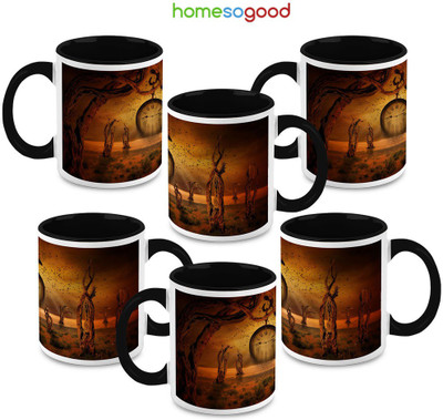 41% OFF on HomeSoGood Dark Times Ceramic Mug 325 ml, Pack of 6 41% OFF on HomeSoGood Dark Times Ceramic Mug 325 ml, Pack of 6