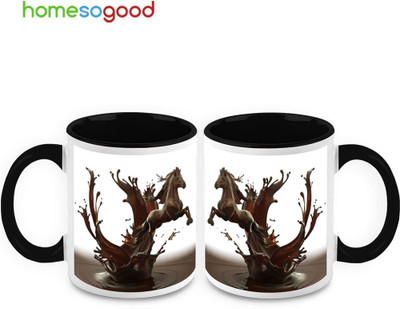 37% OFF on HomeSoGood A Galloping Horse Ceramic Mug 325 ml, Pack of 2 37% OFF on HomeSoGood A Galloping Horse Ceramic Mug 325 ml, Pack of 2