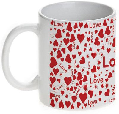 63% OFF on Mugwala Love & Heart Valentine Ceramic Mug