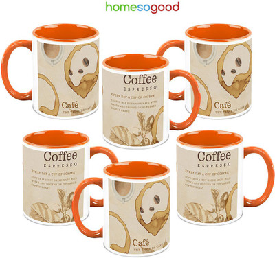 41% OFF on HomeSoGood A Coffee Everyday QTY 6 Ceramic Mug 325 ml, Pack of 6 41% OFF on HomeSoGood A Coffee Everyday QTY 6 Ceramic Mug 325 ml, Pack of 6