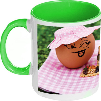 58% OFF on AMY Two Cute Funny Eggs Inside Green Coffee Ceramic Mug 325 ml 58% OFF on AMY Two Cute Funny Eggs Inside Green Coffee Ceramic Mug 325 ml