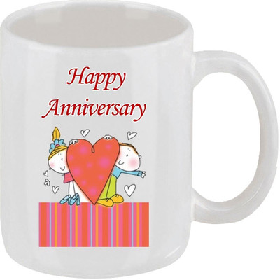 16% OFF on Ellicon 80 Happy Anniversay Ceramic Mug