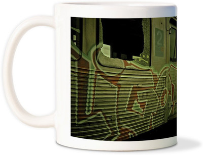 75% OFF on AMY Graffiti Train Coffee Ceramic Mug