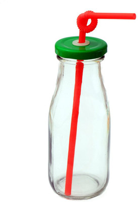 Satyam Kraft Bottle With Straw And Air Tight Cap Glass Mug (500 Ml) - MUGEGAG2DUF22AFB