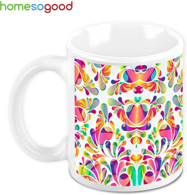 41% OFF on HomeSoGood Colorful Aquatic Background Ceramic Mug 325 ml