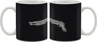 Artifa Gun Typography Porcelain, Ceramic Mug 350 ml Artifa Gun Typography Porcelain, Ceramic Mug 350 ml