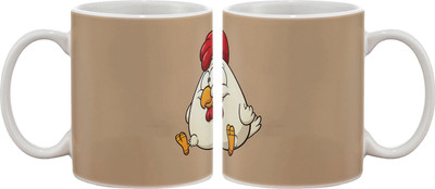 15% OFF on Artifa Chicken Art Porcelain, Ceramic Mug 350 ml 15% OFF on Artifa Chicken Art Porcelain, Ceramic Mug 350 ml