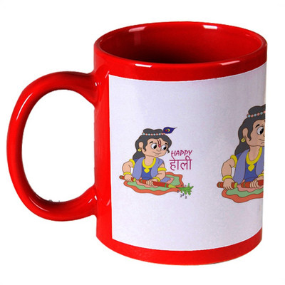 68% OFF on AMY Cute Playing Holi Krishna Cartoon Red Ceramic Mug 325 ml 68% OFF on AMY Cute Playing Holi Krishna Cartoon Red Ceramic Mug 325 ml