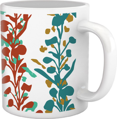 50% OFF on Tiedribbons Geometric Toned_Independent Floral Pattern_Light Shade Ceramic Mug 325 ml