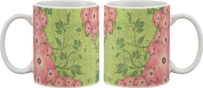 15% OFF on Artifa Green And Pink Floral Porcelain, Ceramic Mug 350 ml 15% OFF on Artifa Green And Pink Floral Porcelain, Ceramic Mug 350 ml