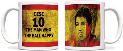 60% OFF on ShopMantra Cesc F?bregas Spain Football Black Ceramic Mug 300 ml
