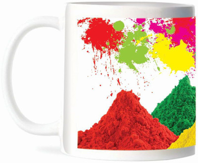 50% OFF on Refeel Gifts Happy Holi-Festival Of Colours Ceramic Mug 325 ml