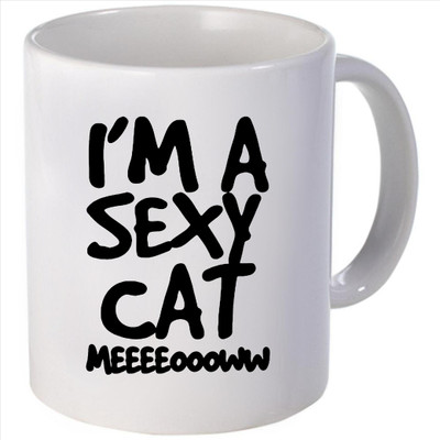 Snoogg I m aexy cat Ceramic Mug Snoogg I m aexy cat Ceramic Mug