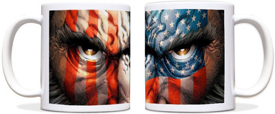 65% OFF on ShopMantra Angry American Black Ceramic Mug 300 ml