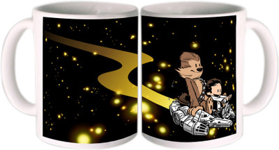 25% OFF on Shopkeeda Calvin And hobbes Star Wars Ceramic Mug 350 ml