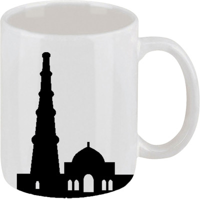 28% OFF on Ellicon D76 Qutub Minar Ceramic Mug 325 ml
