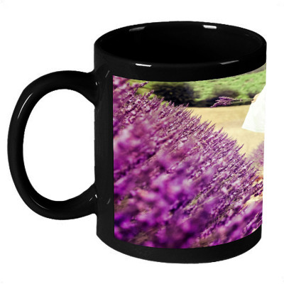 61% OFF on AMY Vintage Red Flower With Girl Ceramic Mug 325 ml