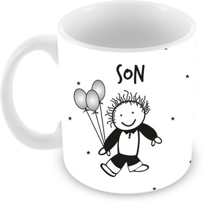 26% OFF on Everyday Gifts Notty Dotty Quote Gift for Son Ceramic Mug 325 ml