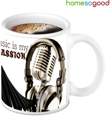 41% OFF on Home So Good Awesome And Latest Music Passion Ceramic Mug 280 ml