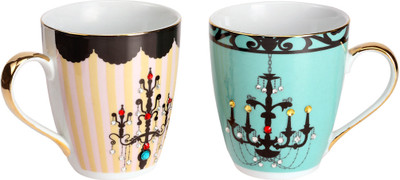 5% OFF on Christian Zanotti Chandelier Decal Ceramic Mug Pack of 2