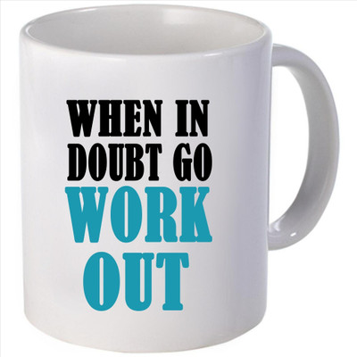Snoogg when in doubt go work out Ceramic Mug