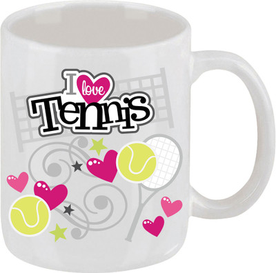 28% OFF on Ellicon E131 I Love Tennis Ceramic Mug 325 ml