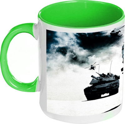 58% OFF on AMY Battlefield Bad Company Inside Green Coffee Ceramic Mug 325 ml