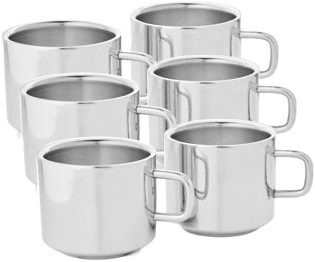 Jis Kitchen Utensils Double Wall Glass Stainless Steel Mug