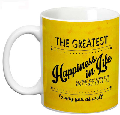 54% OFF on Prithish Happiness In Life Ceramic Mug 330 ml 54% OFF on Prithish Happiness In Life Ceramic Mug 330 ml