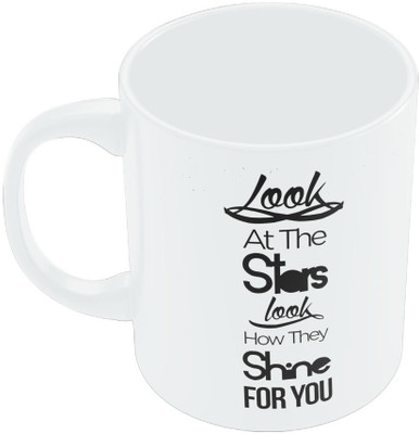 20% OFF on PosterGuy Look at the stars Coldplay Yellow Inspired Coldplay Band Inspired Ceramic Mug 280 ml