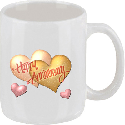 16% OFF on Ellicon 74 Happy Anniversay Ceramic Mug
