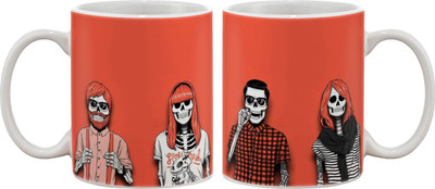 Artifa Skeleton Fashion Porcelain, Ceramic Mug 350 ml Artifa Skeleton Fashion Porcelain, Ceramic Mug 350 ml