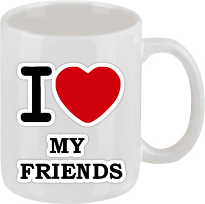 16% OFF on Ellicon 176 I Love My Friends Ceramic Mug