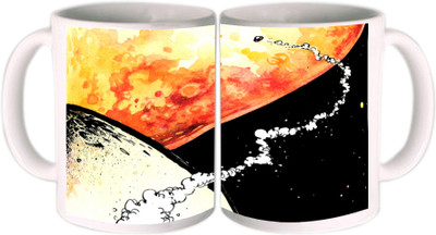 25% OFF on Shopkeeda Calvin And Hobbes Space Ceramic Mug 350 ml