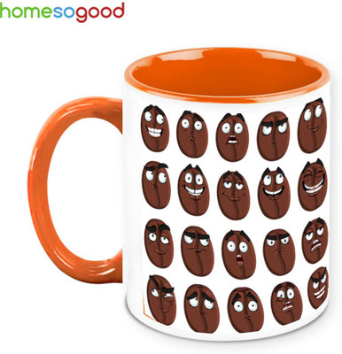 33% OFF on HomeSoGood The Coffee Beans Expressions Ceramic Mug 325 ml 33% OFF on HomeSoGood The Coffee Beans Expressions Ceramic Mug 325 ml