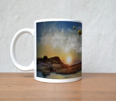 33% OFF on StyBuzz Sunset Walking with Friends Quote Porcelain Mug 300 ml