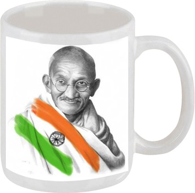 28% OFF on Ellicon E182 Mahatma Gandhi Ceramic Mug 325 ml