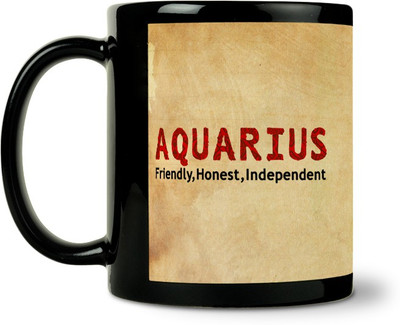 54% OFF on ShopMantra Zodiac Aquarius Ceramic Mug 300 ml