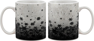 15% OFF on Artifa Grey Abstract Porcelain, Ceramic Mug 350 ml