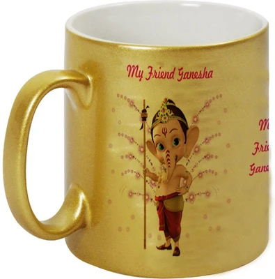 36% OFF on Mugwala My Friend Ganesha Ceramic Mug 330 ml