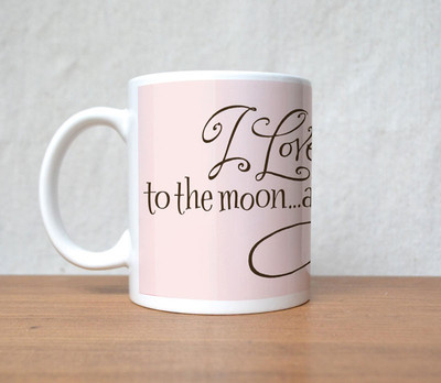 60% OFF on StyBuzz I love you to the moon and back cute valentine Porcelain Mug 300 ml 60% OFF on StyBuzz I love you to the moon and back cute valentine Porcelain Mug 300 ml