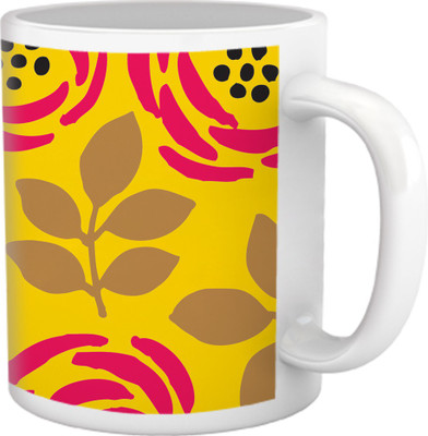 66% OFF on Tiedribbons Shy Shine_Geometric Multicolor_ Seed Flower Pattern Ceramic Mug 325 ml