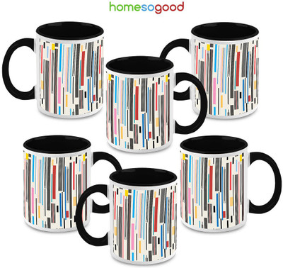 41% OFF on HomeSoGood Secret Bar-codes Ceramic Mug 325 ml, Pack of 6 41% OFF on HomeSoGood Secret Bar-codes Ceramic Mug 325 ml, Pack of 6