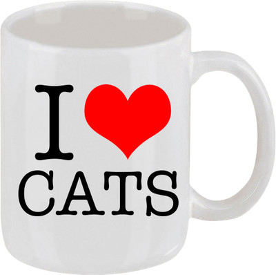 16% OFF on Ellicon 40 I Love Cats Ceramic Mug