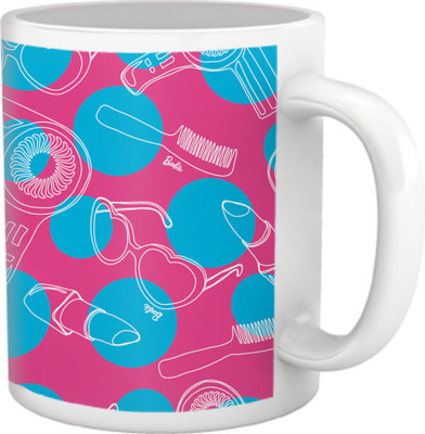 50% OFF on Tiedribbons Pure Vanity_Tru Concept_Barbie Accessories Pattern Ceramic Mug 325 ml