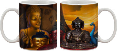 12% OFF on Artifa Buddha Craft Porcelain, Ceramic Mug 350 ml