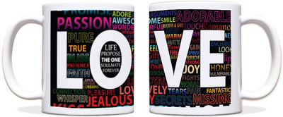 60% OFF on ShopMantra Printed Love Black Ceramic Mug 300 ml 60% OFF on ShopMantra Printed Love Black Ceramic Mug 300 ml