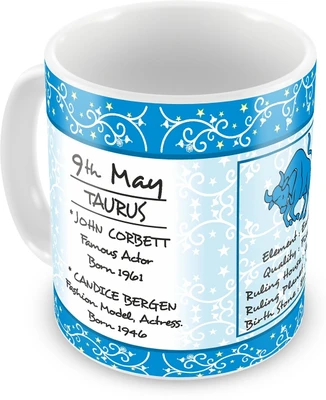 10% OFF on Everyday Gifts Happy Birthday 9th May Zodiac Ceramic Mug