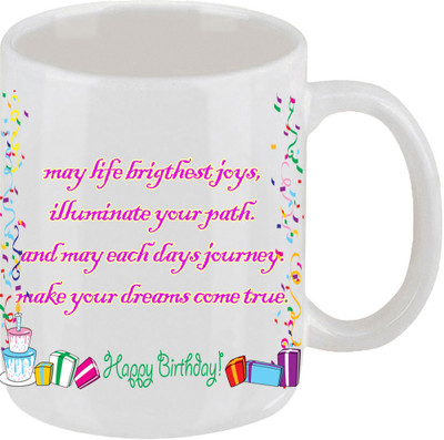 16% OFF on Ellicon 44 Happy Birthday Ceramic Mug